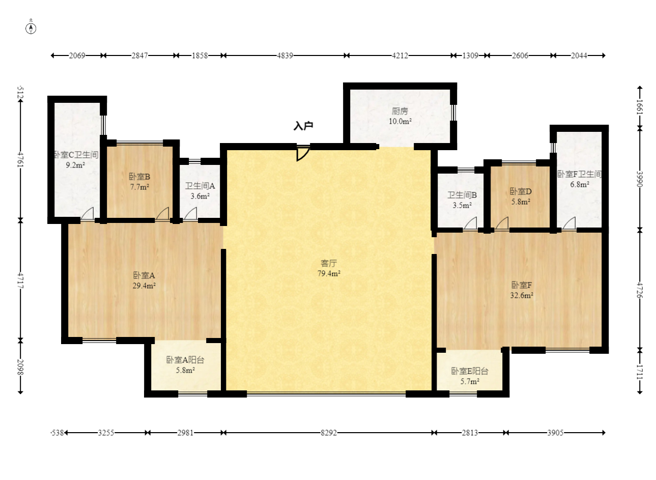 建投象山国际  5室2厅2卫    238.0万 建投象山国际  5室2厅2卫    238.0万户型图