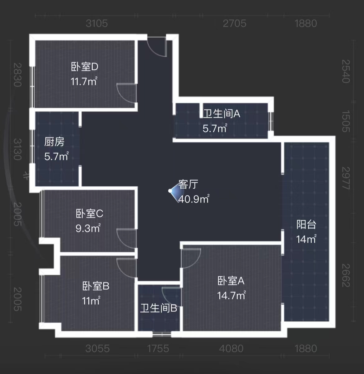 玫瑰御园  4室2厅2卫   73.00万