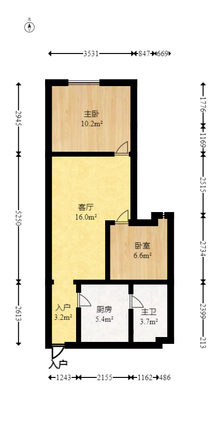 湘诚时速风标  2室2厅1卫   50.00万室内图1