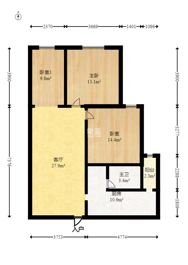 万象新天  3室2厅1卫   85.00万