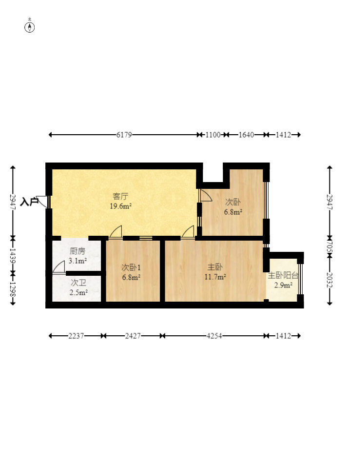 正昊大厦 3室2厅1卫 125.0万 正昊大厦 3室2厅1卫 125.0万户型图