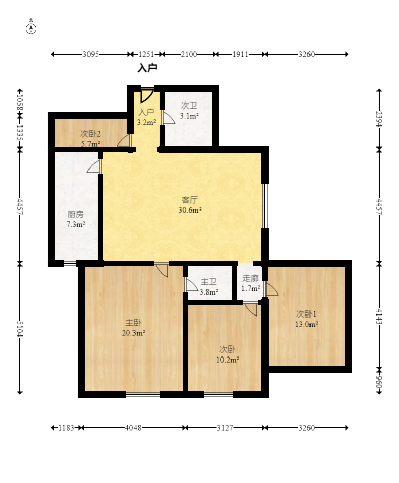 金华苑 4室2厅2卫 129.0万 金华苑 4室2厅2卫 129.0万户型图