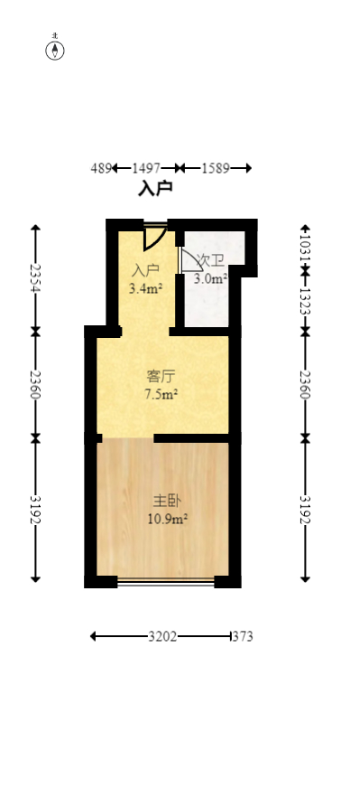 铨宝大厦  1室1厅1卫   38.00万室内图1