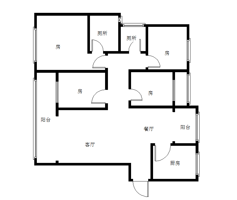 旗滨公园里  4室2厅2卫   82.00万室内图