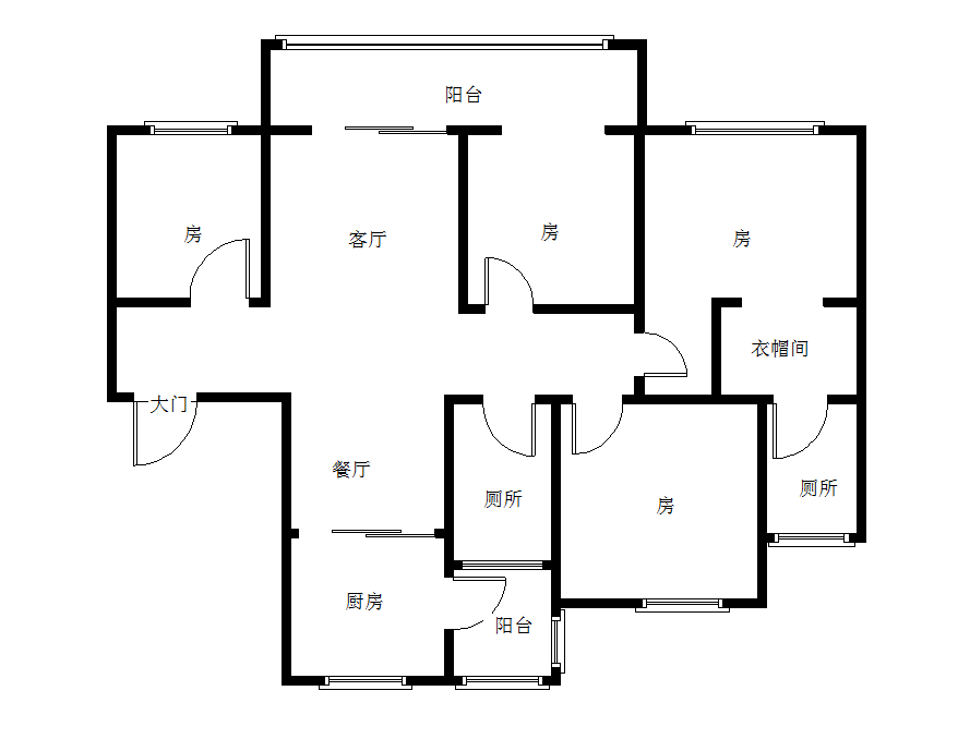 旗滨公园里  4室2厅2卫   71.80万室内图