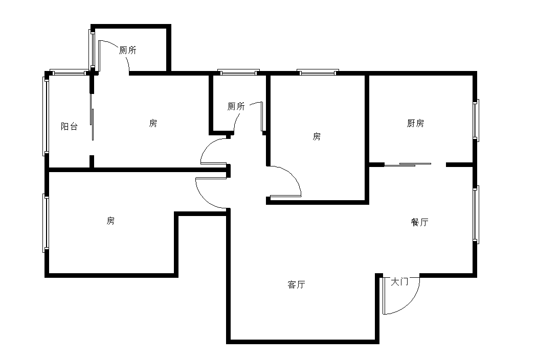 全胜小区  3室2厅2卫   39.00万室内图