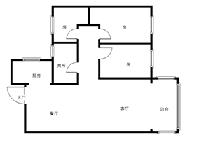 新华联晴岚苑  3室2厅2卫   62.80万室内图