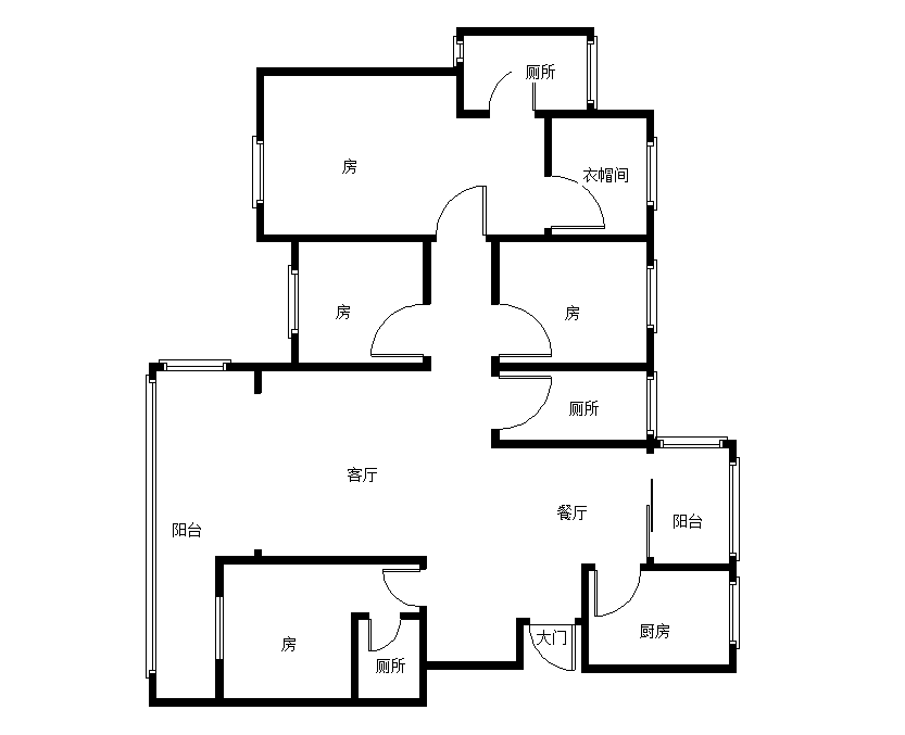 旗滨公园里  4室2厅2卫   98.00万室内图