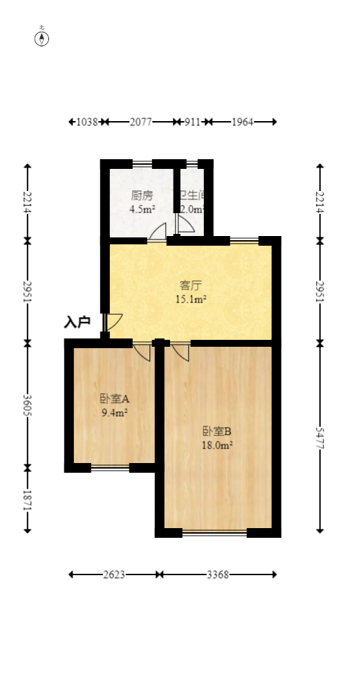 蒋家垅社区  2室1厅1卫   38.00万室内图1