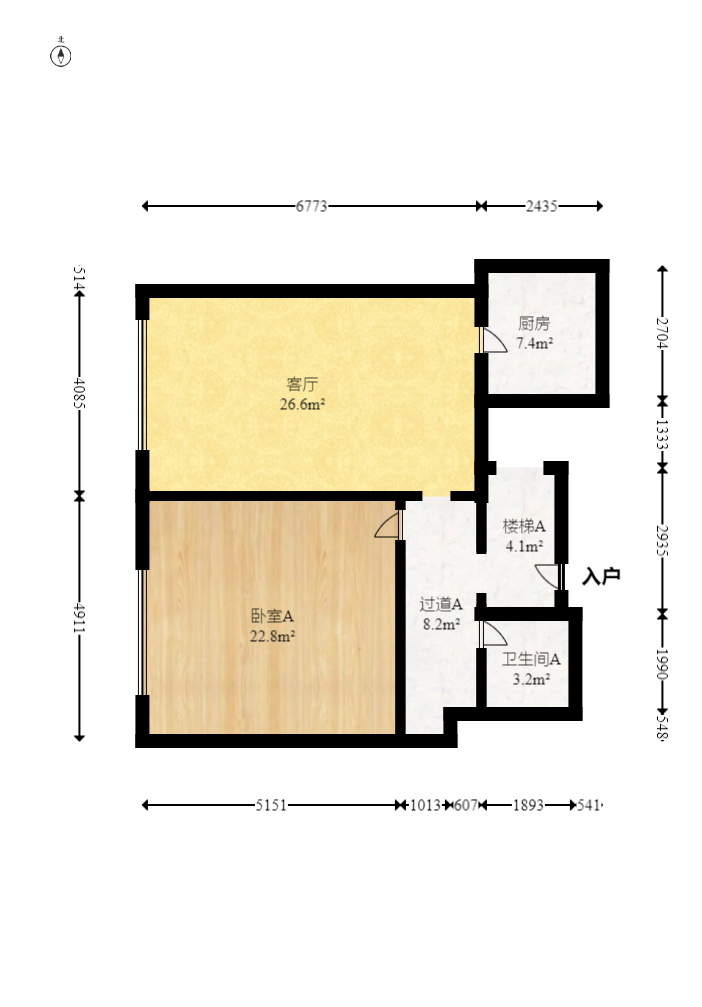 里约荟  2室2厅2卫   54.00万室内图1