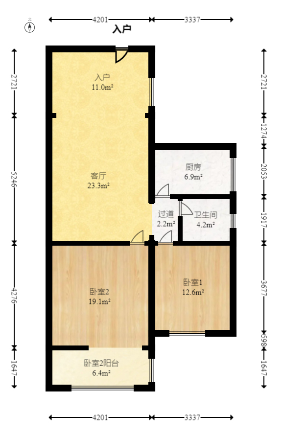 安泰新村  4室2厅2卫   66.80万室内图1