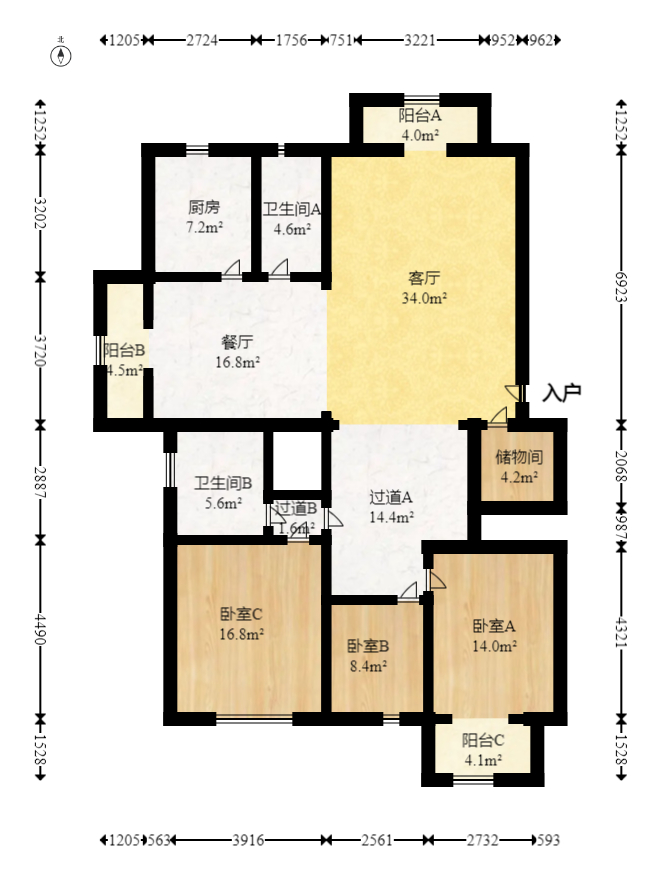 金帆小区  4室3厅1卫    90.0万 金帆小区  4室3厅1卫    90.0万户型图