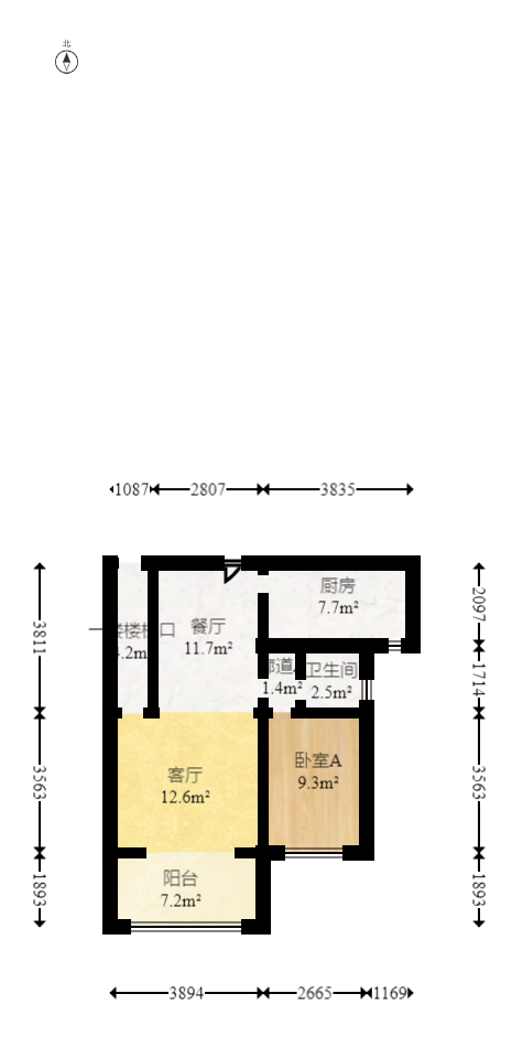 邦盛水岸御园  4室2厅2卫   75.00万室内图1