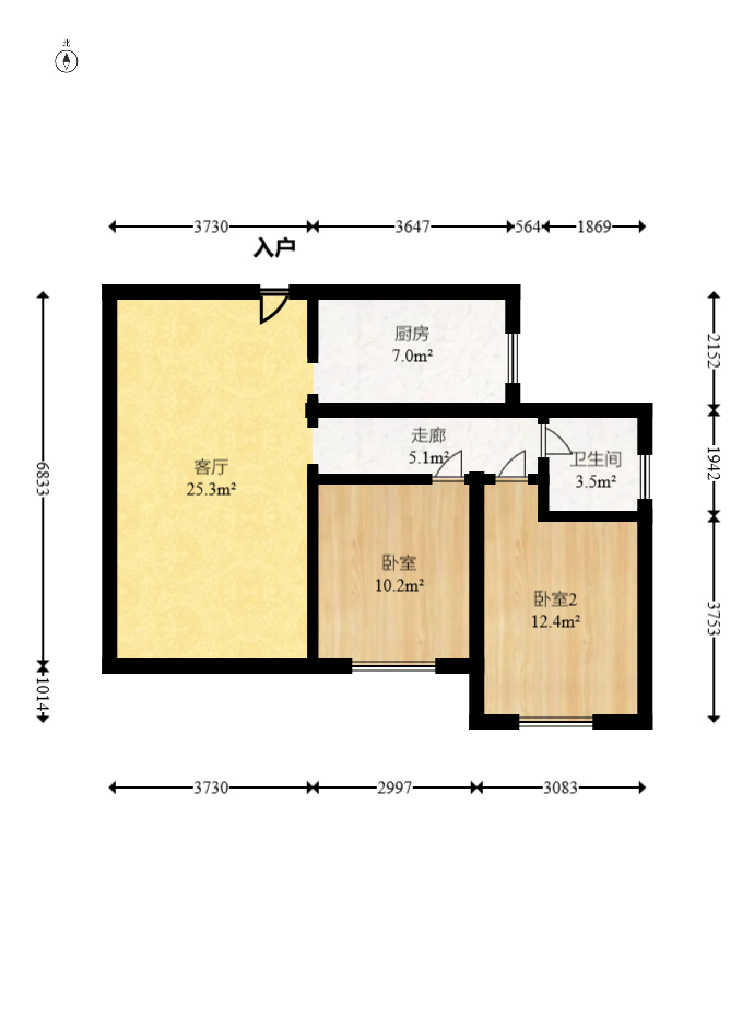 康桥长郡  2室2厅1卫    42.8万 康桥长郡  2室2厅1卫    42.8万户型图