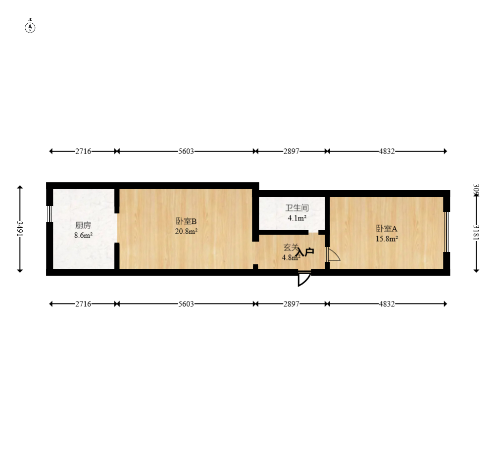 中建芙蓉嘉苑  2室1厅1卫   47.00万室内图1