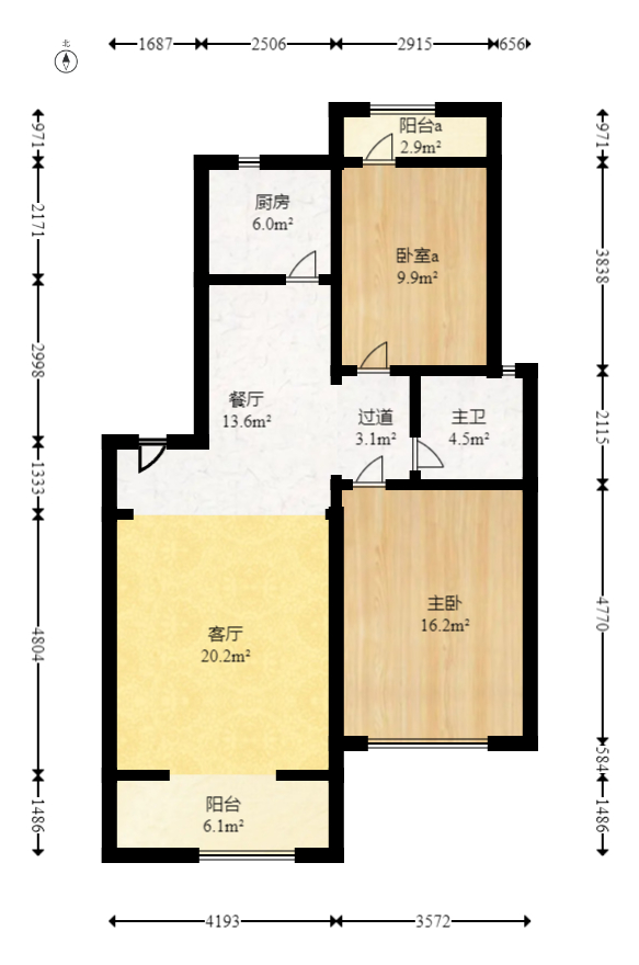 湘瑞家园  2室2厅1卫   44.80万室内图1