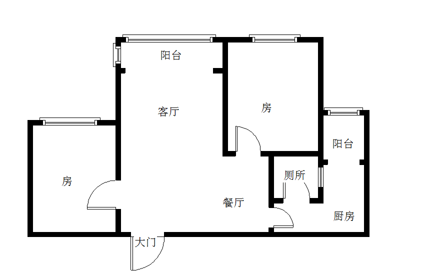 新华联紫荆苑  2室2厅1卫   61.80万室内图