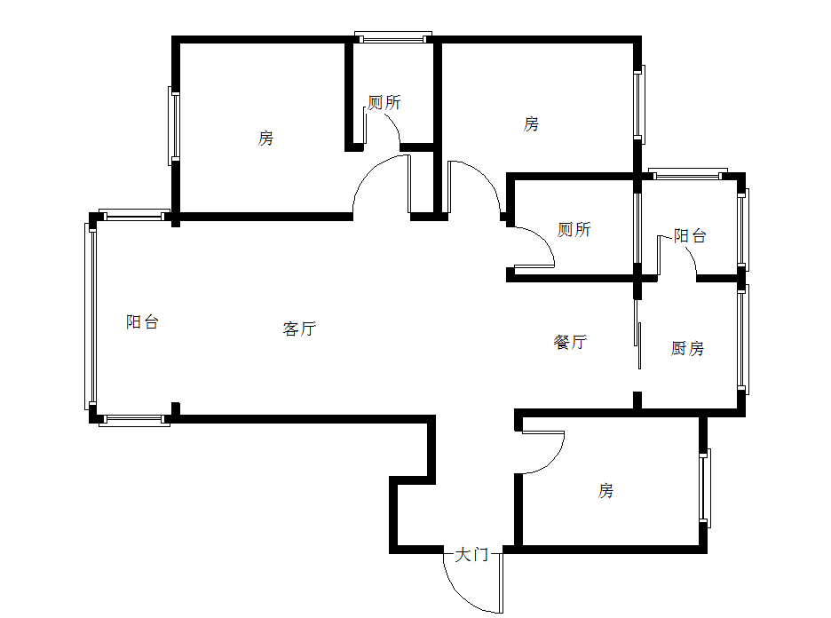 新华联晴岚苑  3室2厅2卫   85.80万室内图