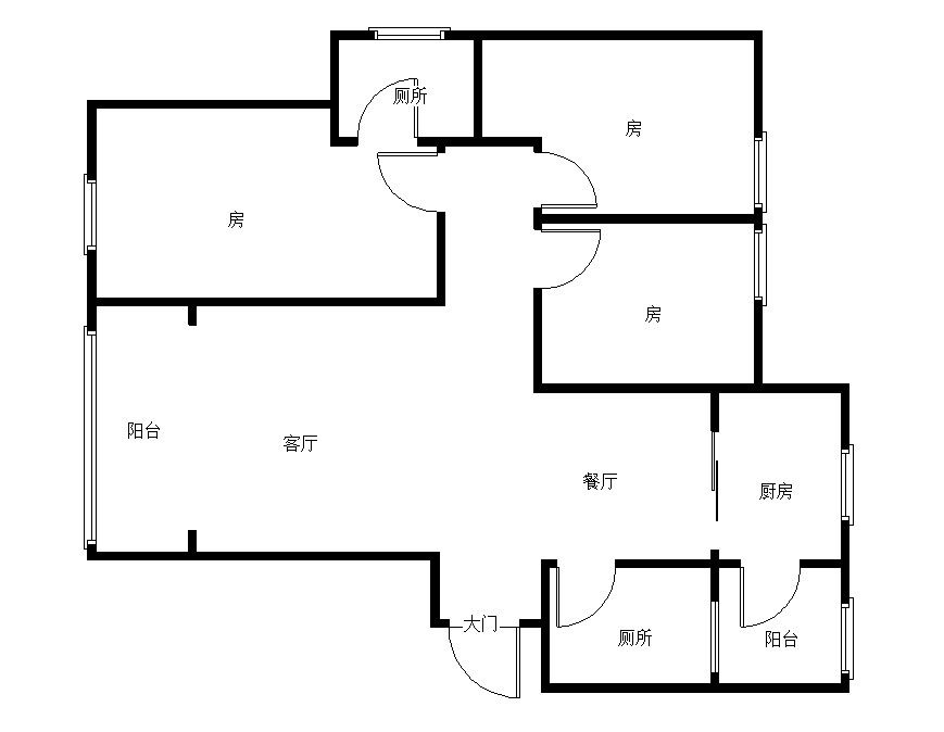 新华联紫荆苑  3室2厅2卫   89.80万室内图