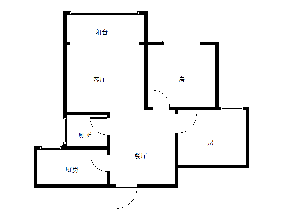 金色锦城  2室1厅1卫   69.80万室内图