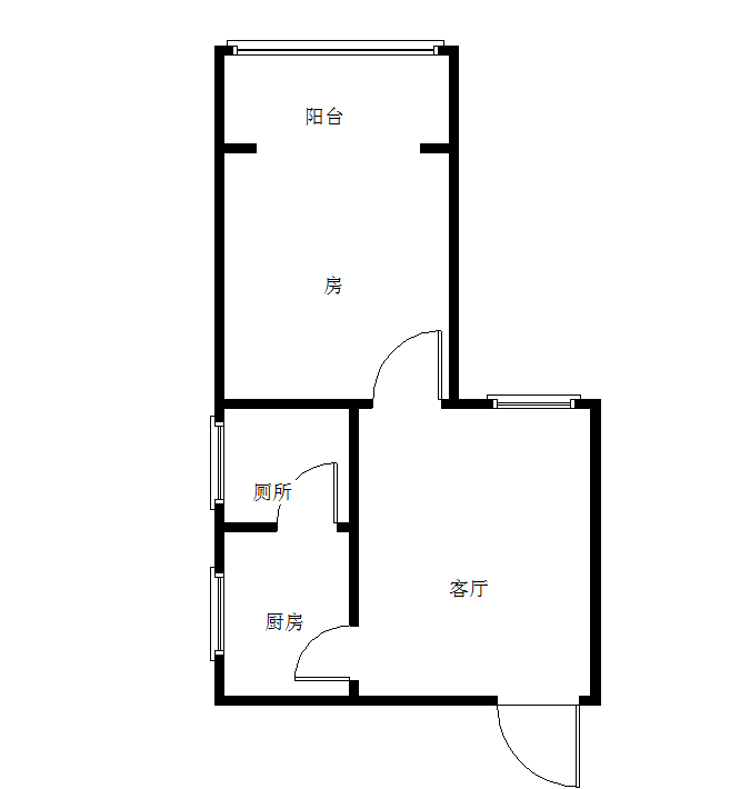 财富铭城  1室1厅1卫   31.00万室内图