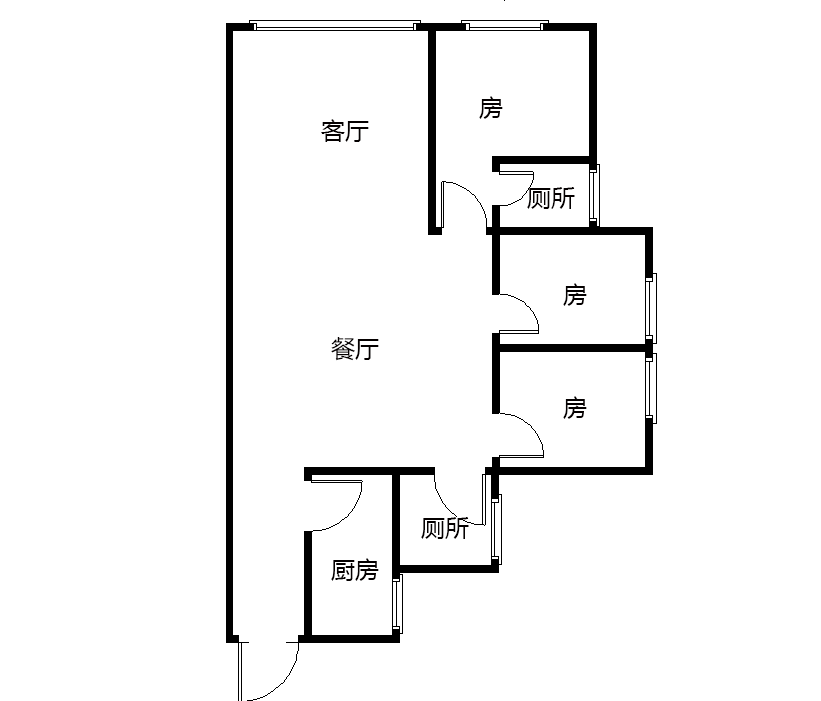 蔚蓝国际  3室2厅2卫   66.80万室内图