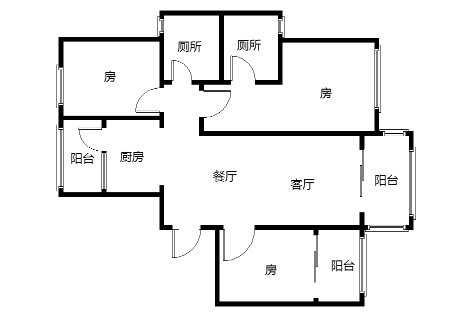 新华联晴岚苑  3室2厅2卫   103.80万室内图