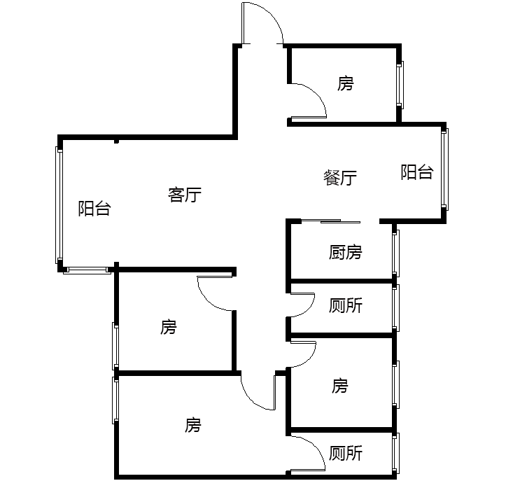 国瓷新城  4室2厅2卫   115.00万室内图1