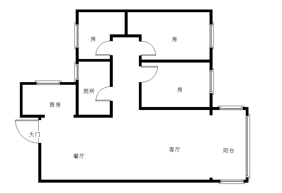 新华联晴岚苑  3室2厅2卫   67.80万室内图
