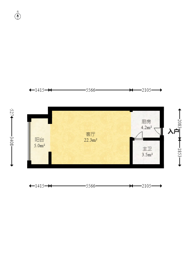 世景华庭 1室1厅1卫 18.0万 世景华庭 1室1厅1卫 18.0万户型图