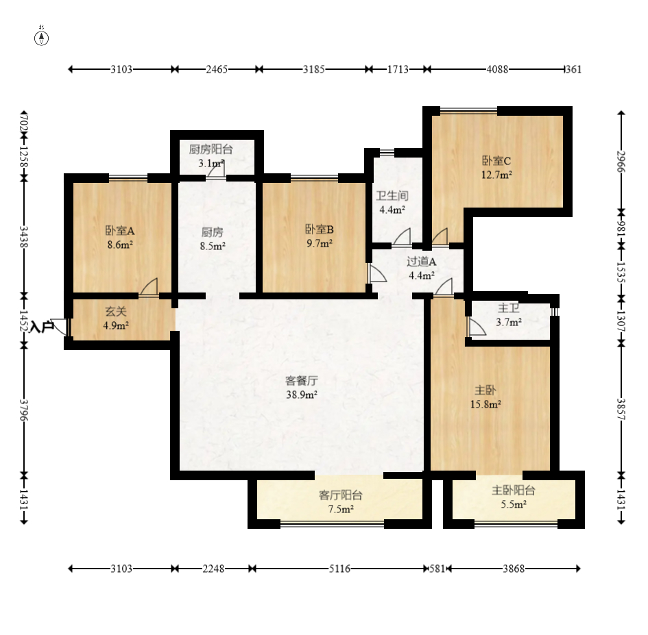 保利天禧C区  5室2厅2卫    315.0万室内图1