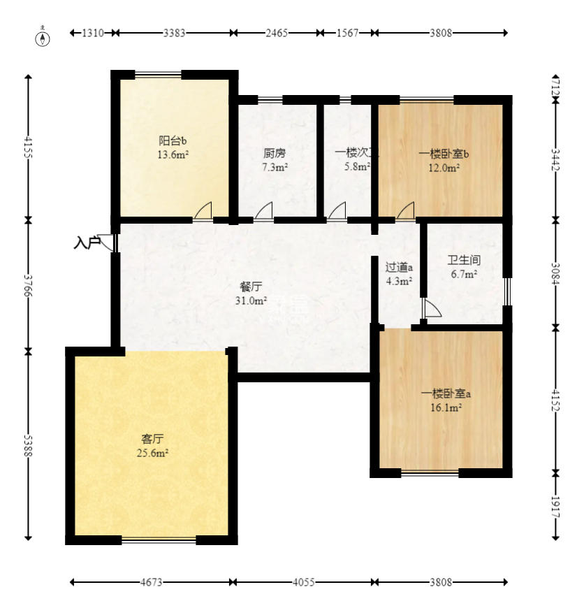 润和紫郡一期 5室2厅2卫 210.0万 润和紫郡一期 5室2厅2卫 210.0万户型图