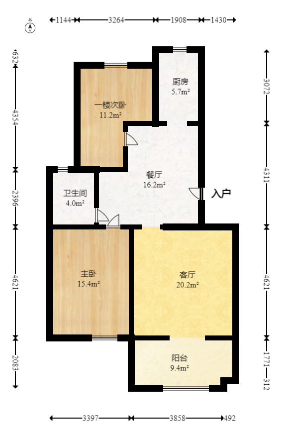 澳海澜庭  3室2厅2卫   79.80万室内图1