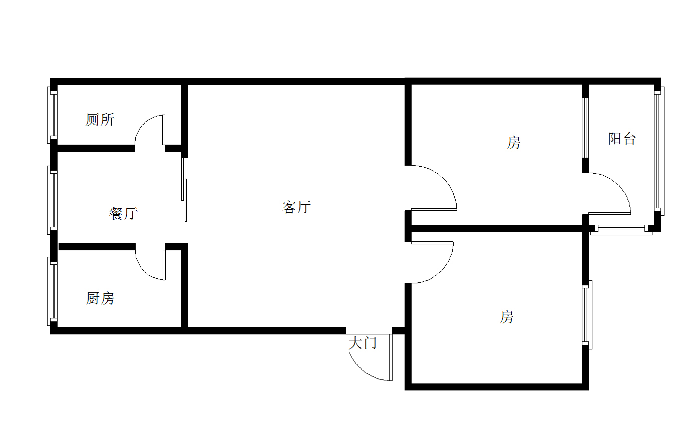 渌电小区  2室2厅1卫   20.80万室内图