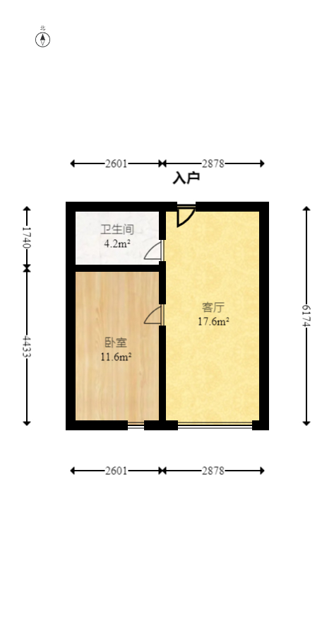 碧桂园星荟  1室1厅1卫    28.0万 碧桂园星荟  1室1厅1卫    28.0万户型图