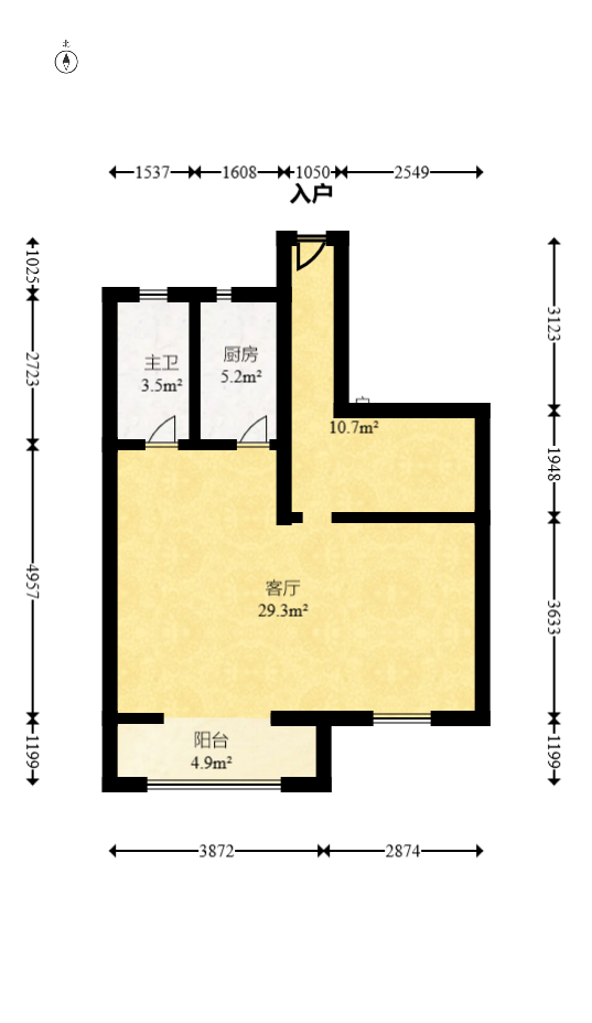 永宏万家里 3室2厅2卫 82.8万 永宏万家里 3室2厅2卫 82.8万户型图