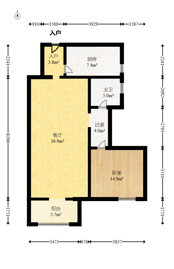 山水湾  2室2厅1卫   40.00万 山水湾  2室2厅1卫   40.00万户型图