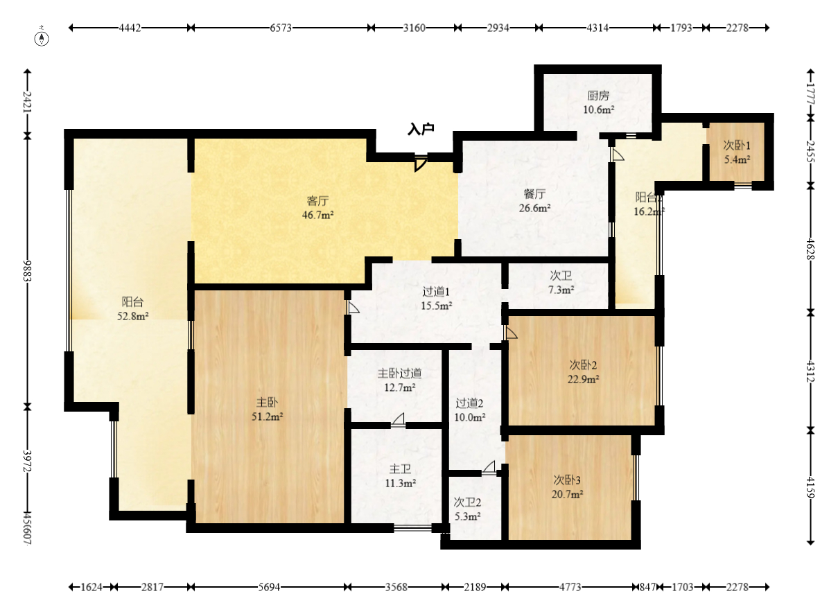 中建江山壹号  5室2厅3卫    520.0万 中建江山壹号  5室2厅3卫    520.0万户型图