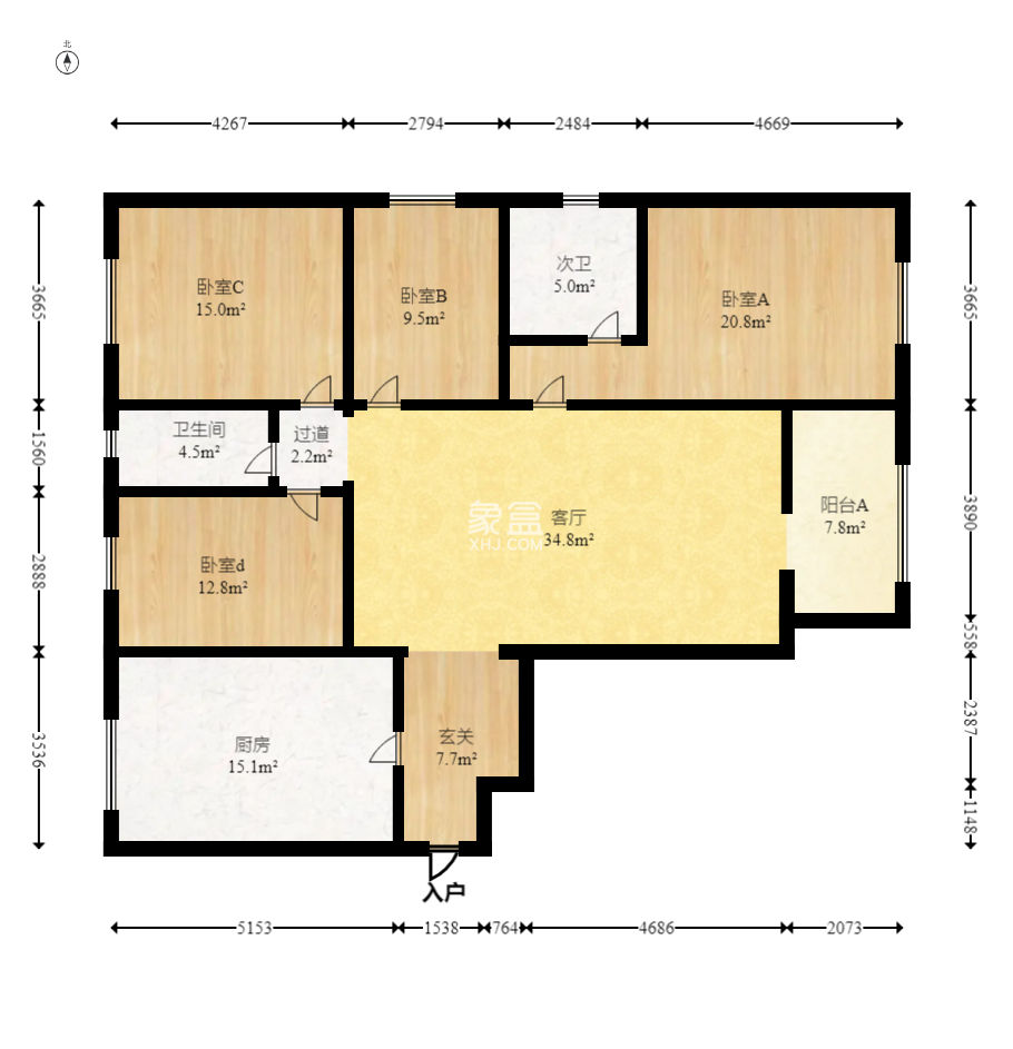 半山壹号  4室2厅2卫   188.00万