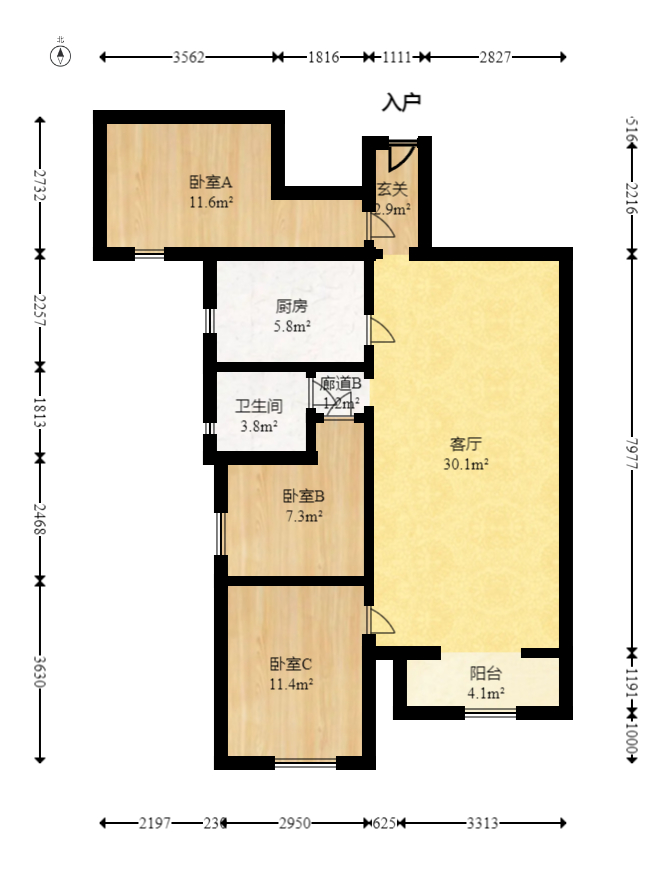 南山十里天池  3室2厅1卫    72.0万 南山十里天池  3室2厅1卫    72.0万户型图