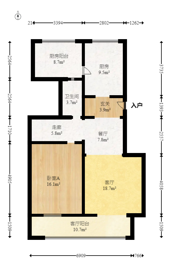 大唐印象二期御府  4室2厅2卫   190.00万室内图1