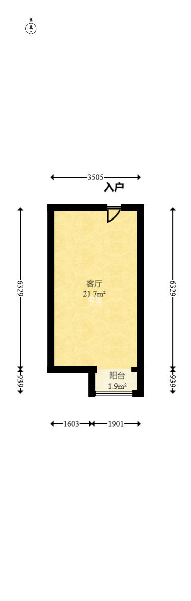 碧桂园星荟  1室1厅1卫    32.88万室内图1