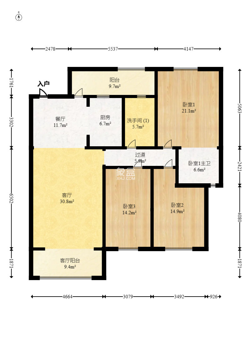 名都凯旋城  3室2厅2卫   127.80万