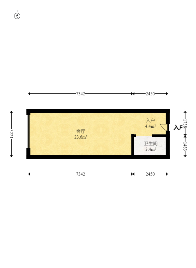 海伦春天 2室1厅1卫 28.0万 海伦春天 2室1厅1卫 28.0万户型图
