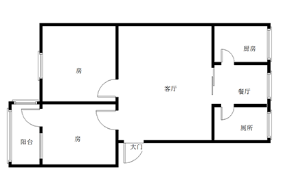 渌电小区  2室2厅1卫   26.00万室内图