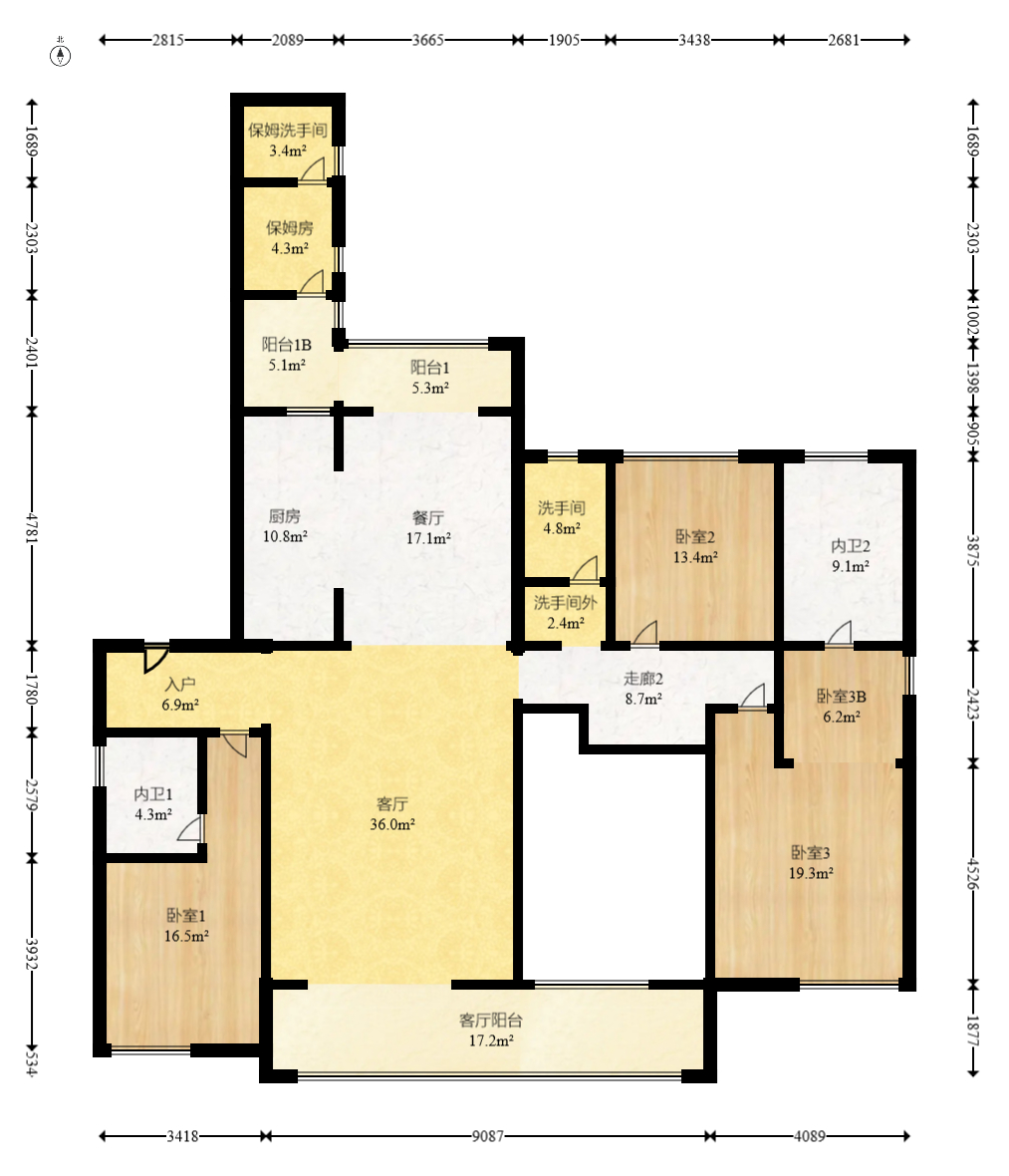 明昇壹城(明昇时代广场)二期 5室2厅3卫 325.0万 明昇壹城(明昇时代广场)二期 5室2厅3卫 325.0万户型图