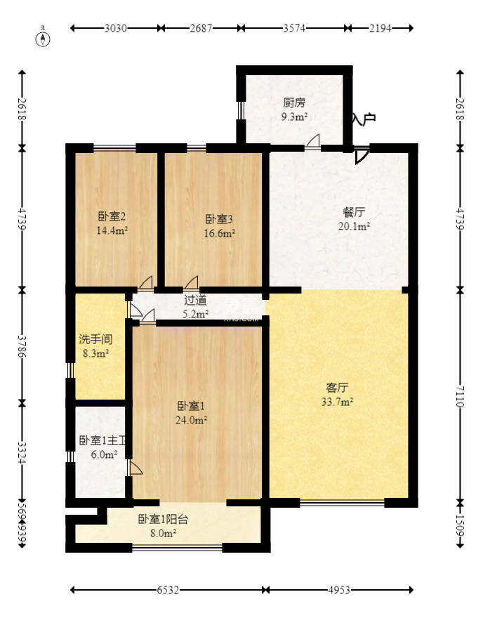 福安公寓  3室2厅2卫   130.00万