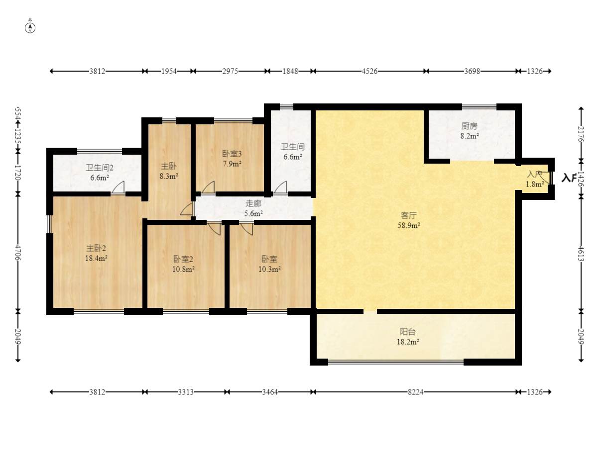 财汇新天地(财汇商务广场) 5室2厅2卫 89.8万 财汇新天地(财汇商务广场) 5室2厅2卫 89.8万户型图