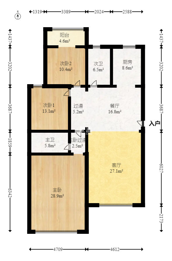 天翔新新家园  3室2厅1卫    76.0万