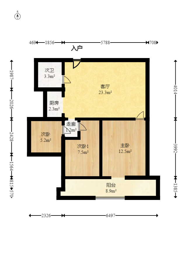 蓝海佳园  3室2厅1卫    114.0万 蓝海佳园  3室2厅1卫    114.0万户型图